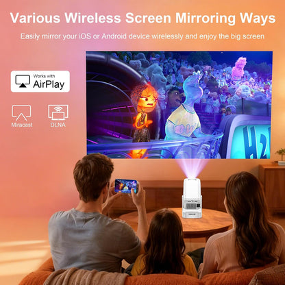 Mini proyector inteligente, proyector nativo 1080P con WiFi y Bluet...