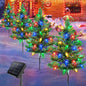 Homeleo Juego de 4 árboles de Navidad solares con 80 luces LED mult...