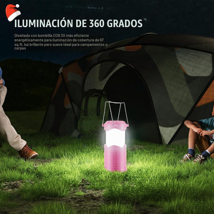 Lichamp Linterna LED de camping, paquete de 4 linternas alimentadas...