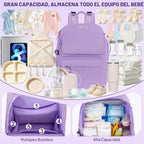IBVIVIC Bolsa de pañales Mochila para pañales de gran capacidad, Pú...