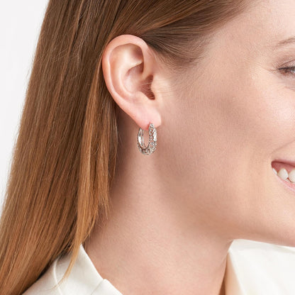 Amazon Collection - Aretes de aro de filigrana abierta en plata de ley