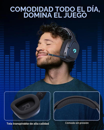 AOC Auriculares inalámbricos para juegos de 2,4 GHz para PS5, PC, S...