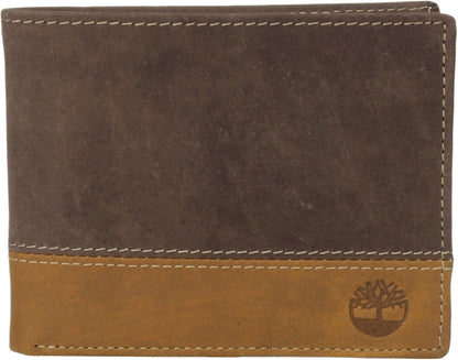 Timberland Billetera plegable de cuero para hombre, color marrón\/m...