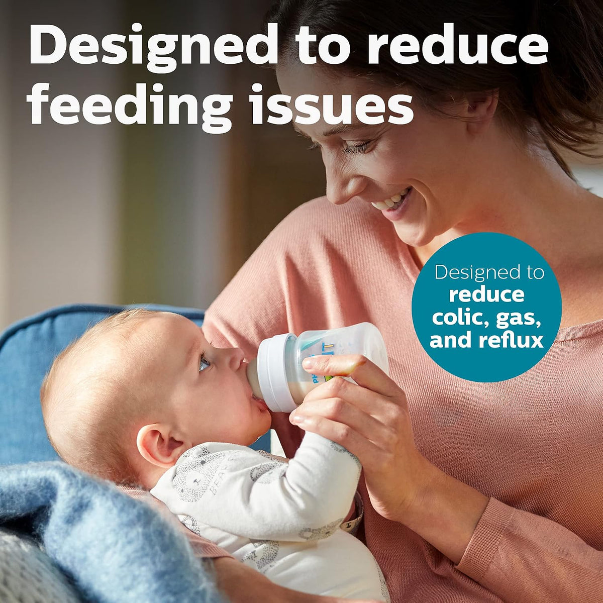 Philips Avent Biberón anticólicos con ventilación AirFree, flujo le...