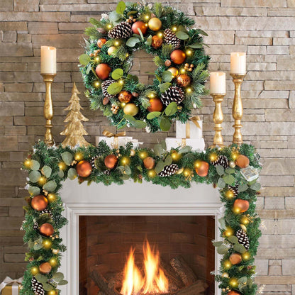WANNA-CUL - Guirnalda de Navidad preiluminada de 1.8 m\/2.16 m con...