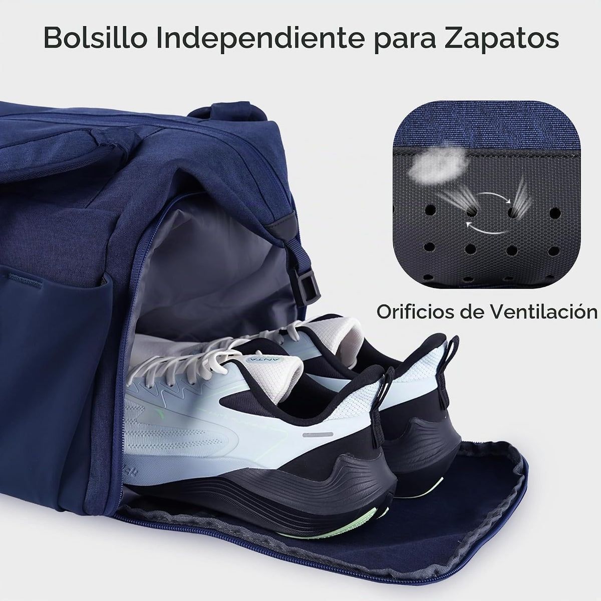 Kookoomia Mochila de gimnasio con compartimento para zapatos y bols...