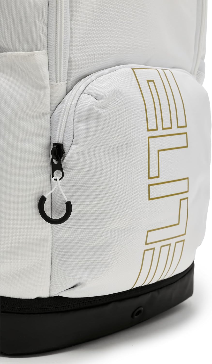 Nike Varsity Elite Mochila (32L), Blanco\/Negro\/Oro Metálico, MISC