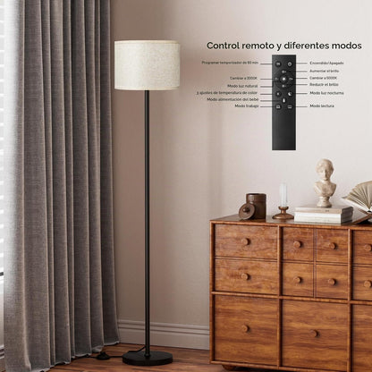 Ambimall Lámpara de pie moderna de 60 pulgadas con control remoto,...