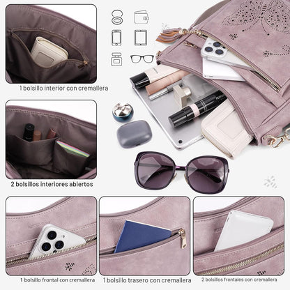 KITEVIUN - Bolsos tipo bandolera medianos para mujer, modernos, bol...