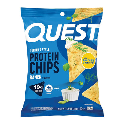Quest Nutrition Ranch - Chips de proteína estilo tortilla, 12 unida...