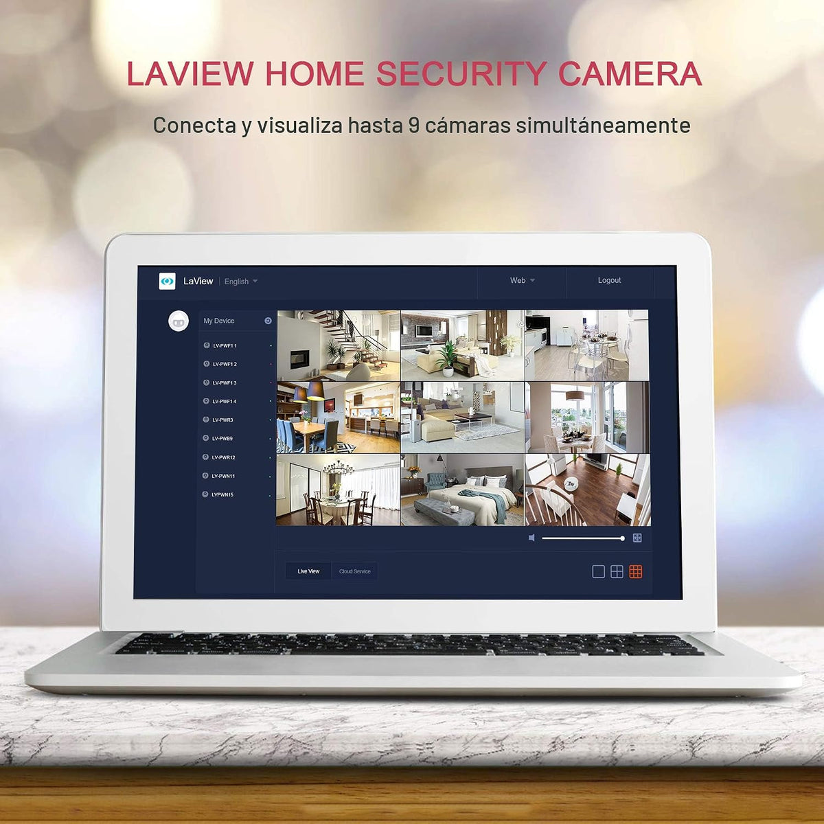 LaView Cámaras de seguridad 4 piezas, cámara de seguridad para el h...