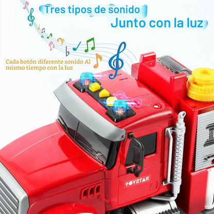Dwi Dowellin Camión de bomberos para niños de 3, 4, 5, 6 años, vehí...