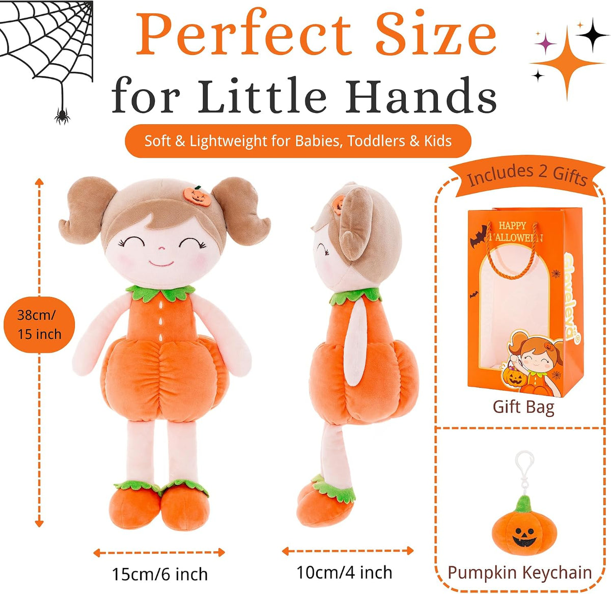 Gloveleya - Muñeca de bebé de Halloween, regalo para niñas, muñecas...