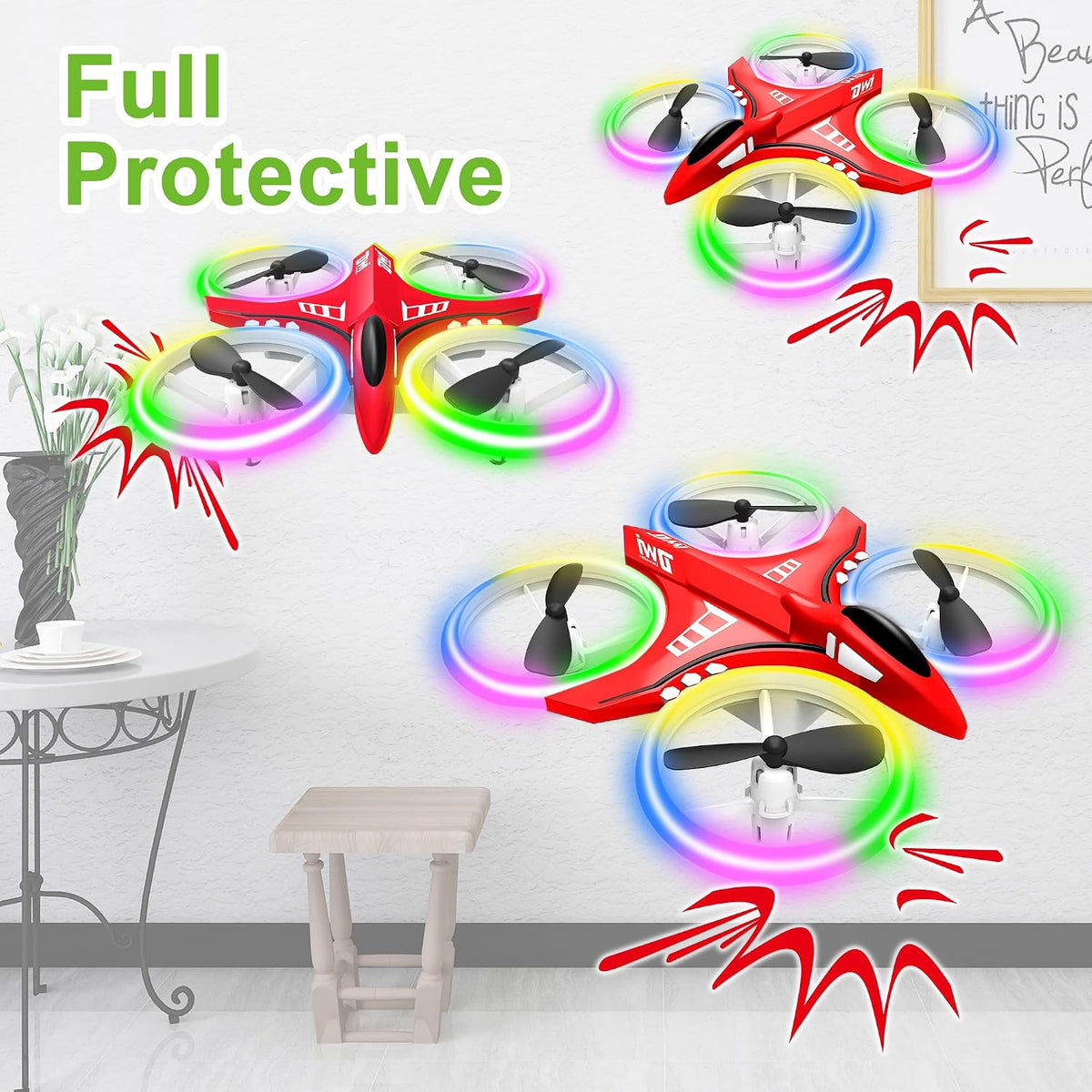 Dwi Dowellin Mini Dron de 4.9 Pulgadas para Niños a Prueba de Choqu...