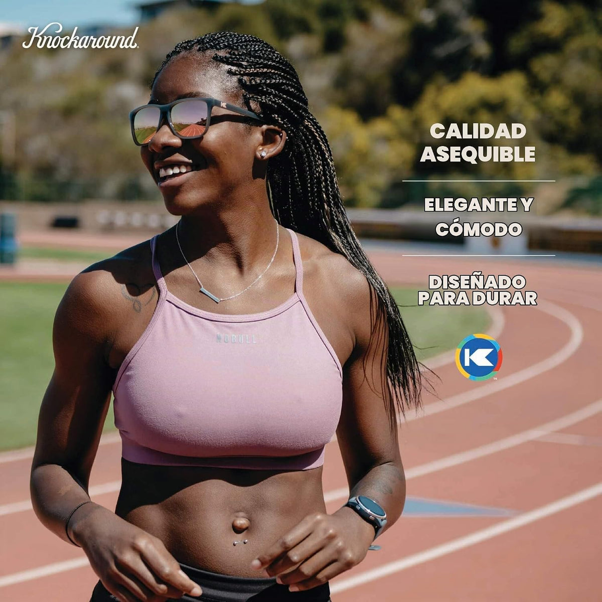 Knockaround Gafas de sol polarizadas cuadradas para hombres y mujer...