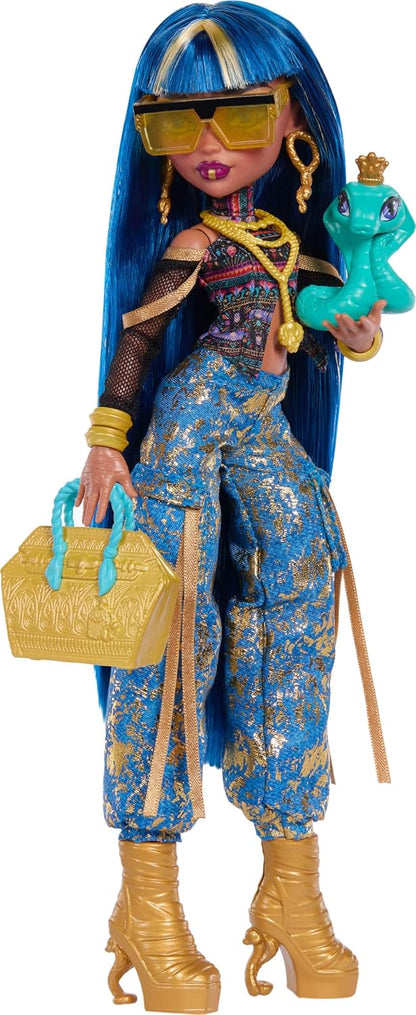 Monster High Cleo De Nile Doll with Pet Cobra | Mummy in Crop Top y...