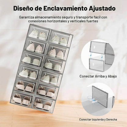 Foluck Caja de almacenamiento de zapatos, paquete de 15 organizador...