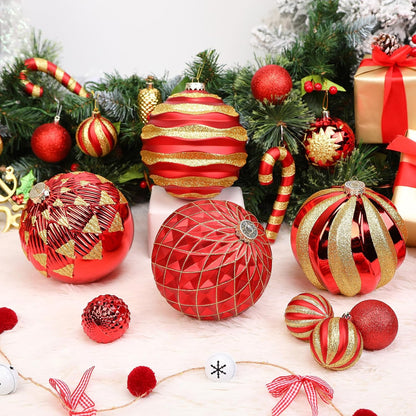 Alupssuc - Bolas de Navidad grandes de 6 pulgadas, 4 unidades | Ado...