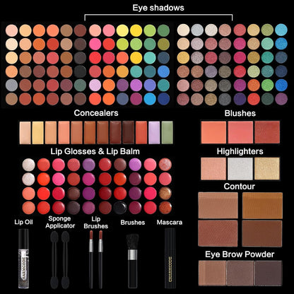Kit de maquillaje profesional grande para adolescentes, niñas y muj...