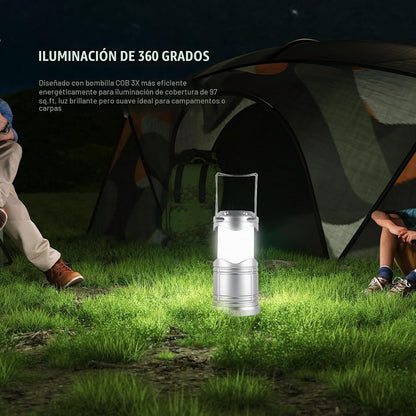 Lichamp Linterna LED para campamento, paquete de 4 linternas alimen...