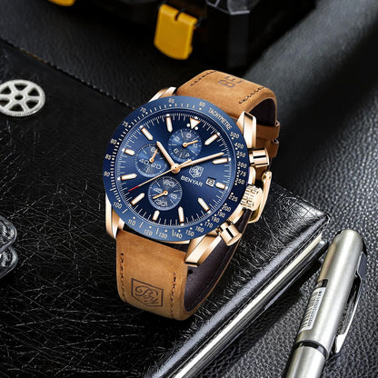 BENYAR Reloj para hombre analógico cronógrafo de cuarzo, impermeabl...