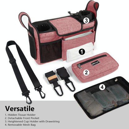 TOPDesign Organizador universal para cochecito de bebé, carrito de...