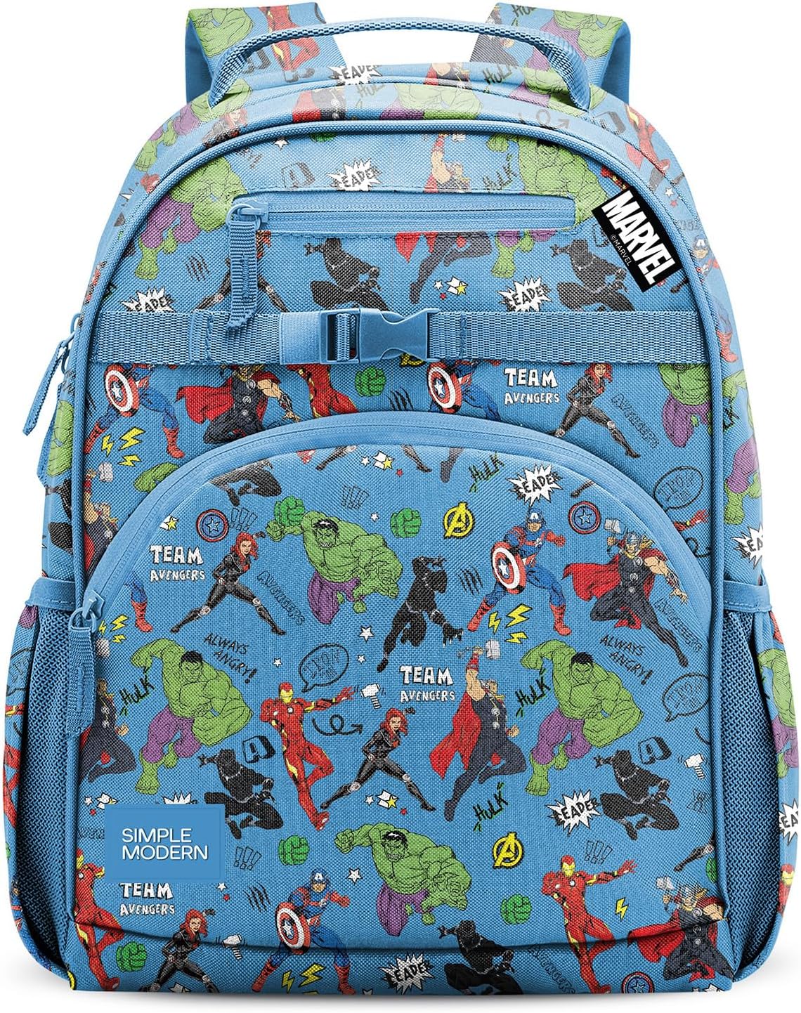 Simple Modern Marvel Avengers - Mochila infantil para escuela, niña...