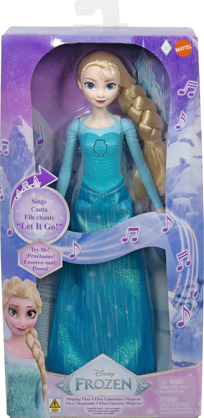 Mattel Muñeca Elsa cantante de Frozen de Disney, canta "Let It...