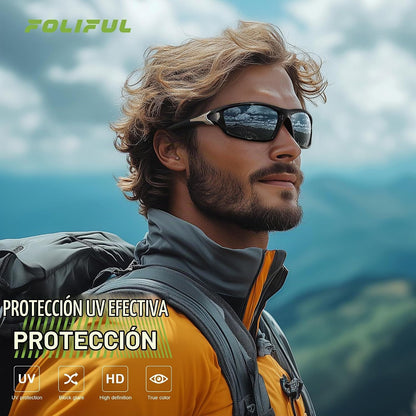 Foliful Paquete de 3 lentes de sol deportivos polarizados para homb...
