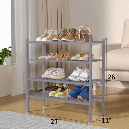 ROMGUAR CRAFT Zapatero de Bambú de 4 Niveles para Closet Independie...