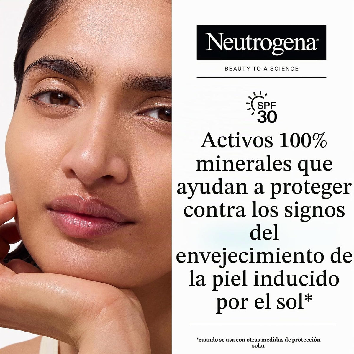 Neutrogena Purescreen+ Protector solar tintado mineral SPF 30, Medi...