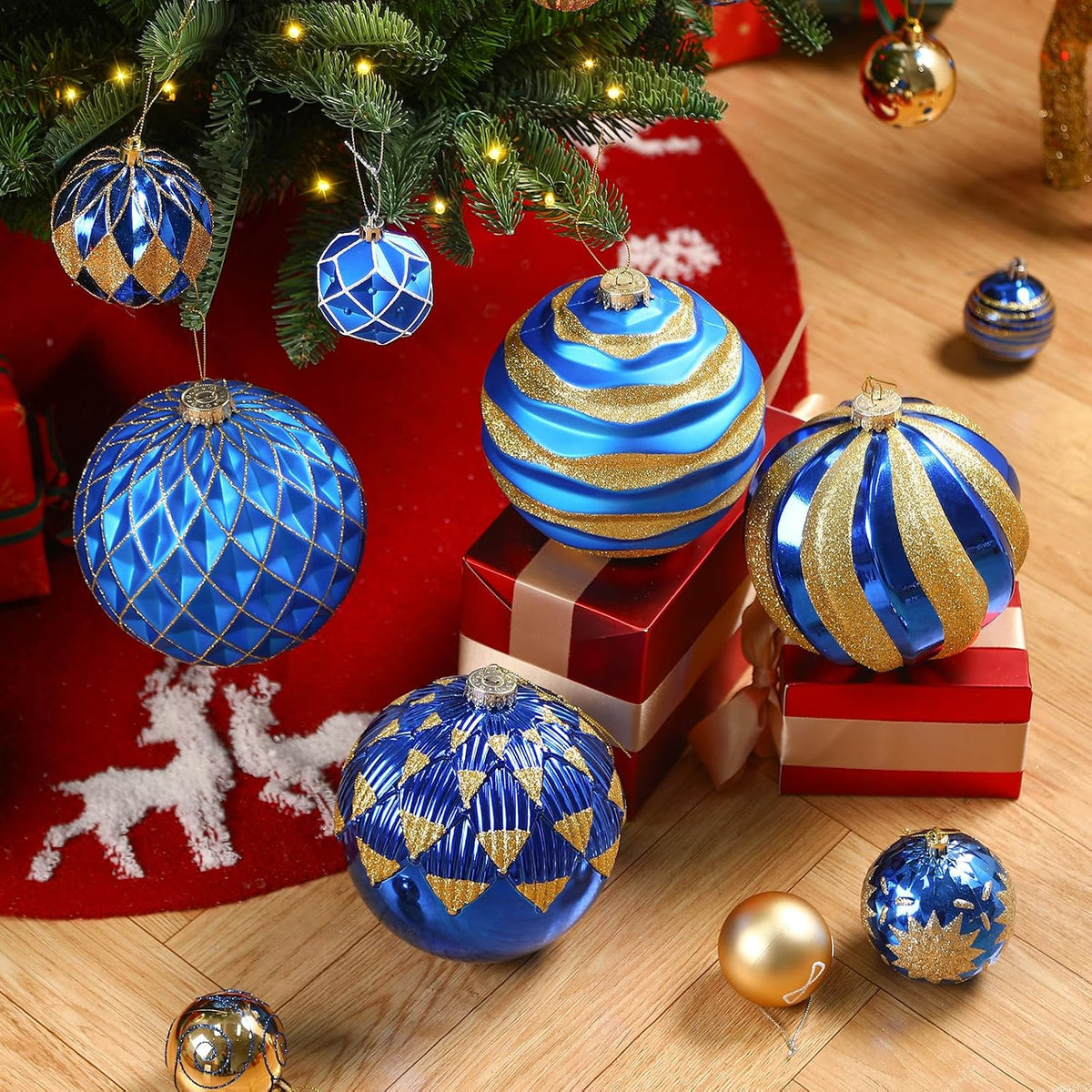 Alupssuc Adornos de bolas de Navidad grandes de 6 pulgadas\/5.906 i...
