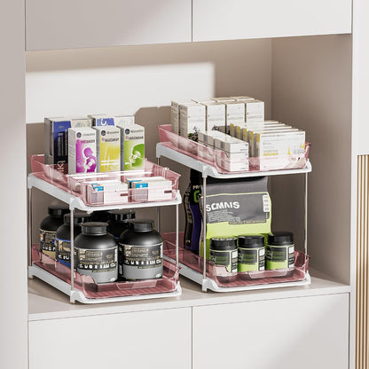 Delamu Organizadores y almacenamiento multiusos de 2 niveles para d...