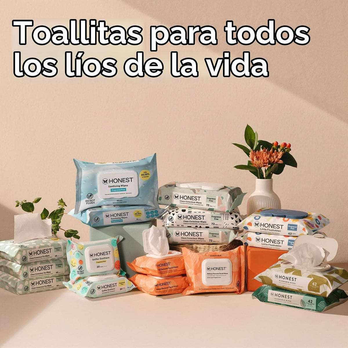 The Honest Company Toallitas multiusos para bebés, Geo Mood, 288 un...