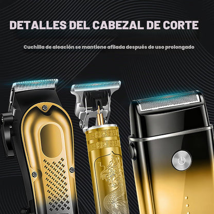 PROIYO Cortapelos 3 en 1 para hombres, recortadora de barba y afeit...