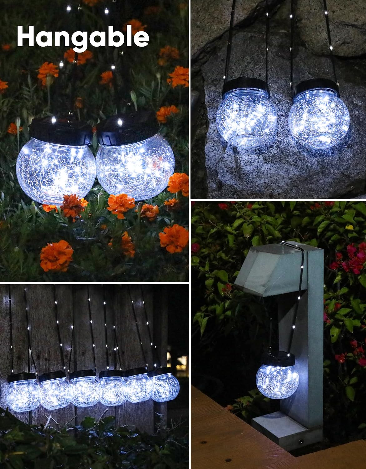 PARTPHONER Luces solares para exteriores impermeables de 12 unidade...