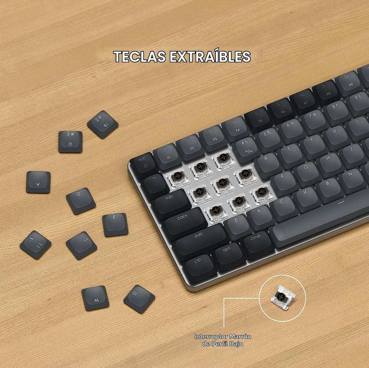 Satechi SM1 - Teclado mecánico al 75% para Mac y Windows, teclado B...