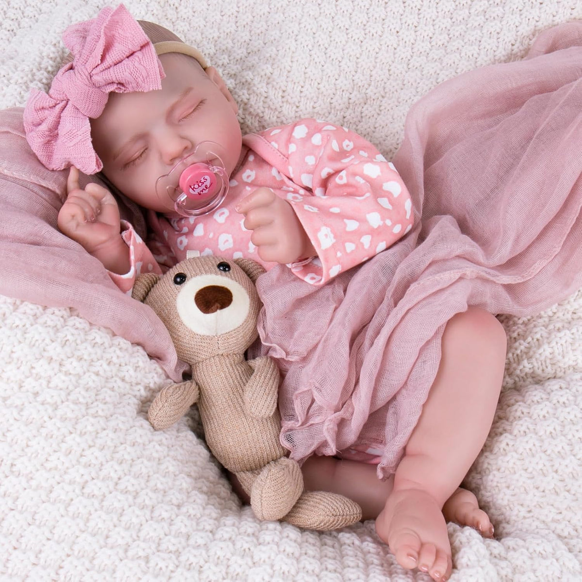 Aori Muñecas Reborn de 20 Pulgadas, niña Durmiente recién Nacida Re...