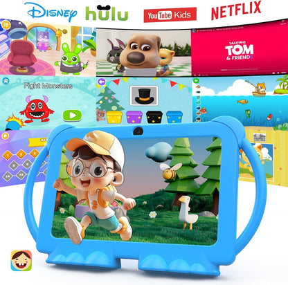 PEICHENG Tableta para niños de 7 pulgadas Android 12.0 para niños p...