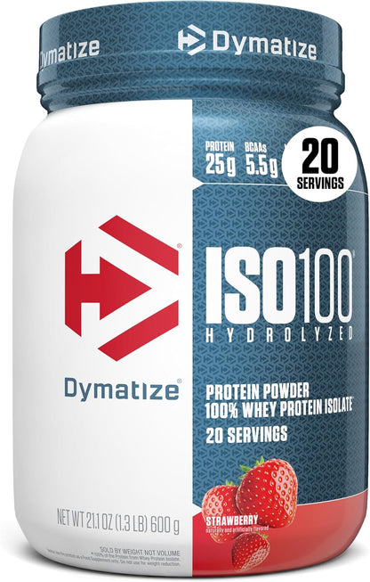 Dymatize ISO100 Proteína en polvo, 100% Whey Aislado Fresa | 0.88 o...