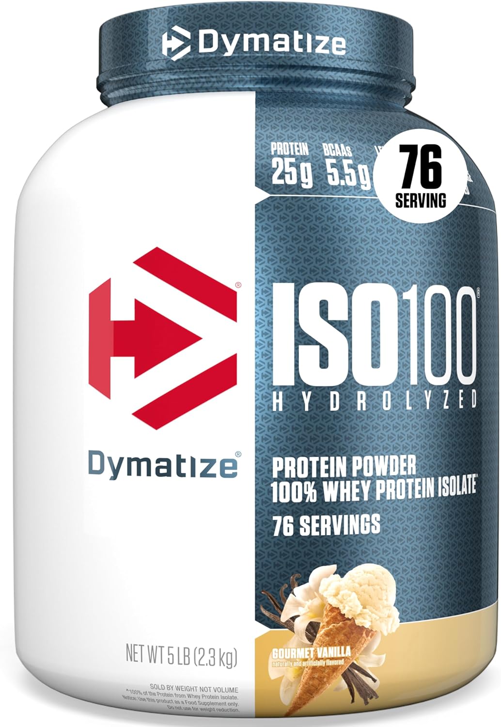 Dymatize ISO100 Proteína en polvo, 100% aislado de suero de leche,...