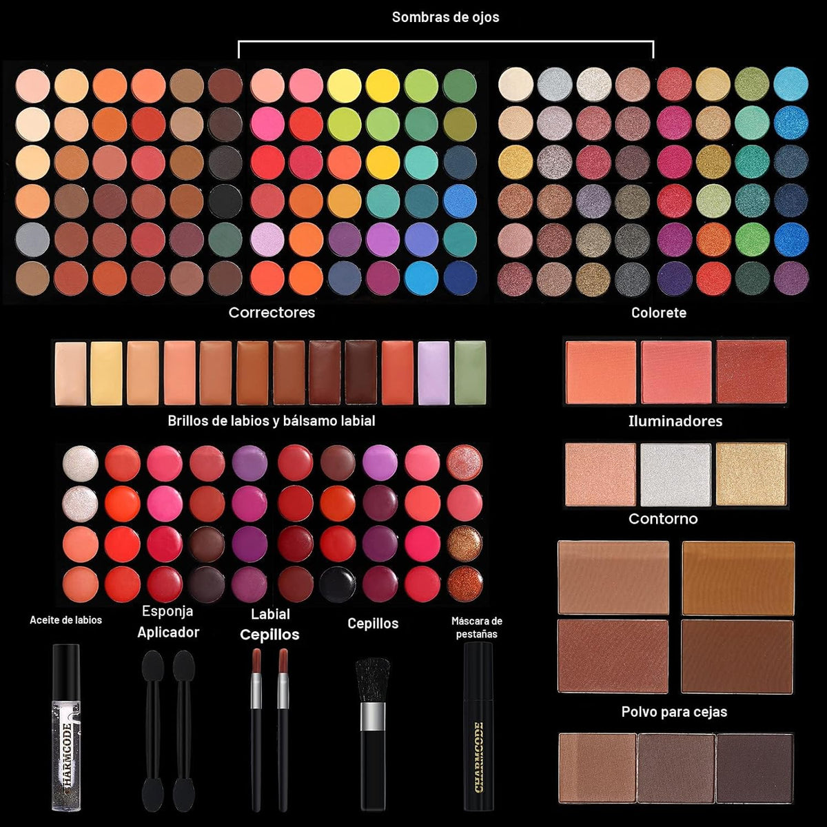Kit de maquillaje profesional todo en uno para mujer, kit completo,...