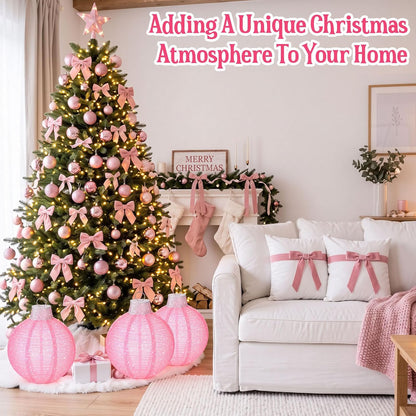 3 bolas de Navidad grandes de 12 pulgadas para exteriores, con purp...