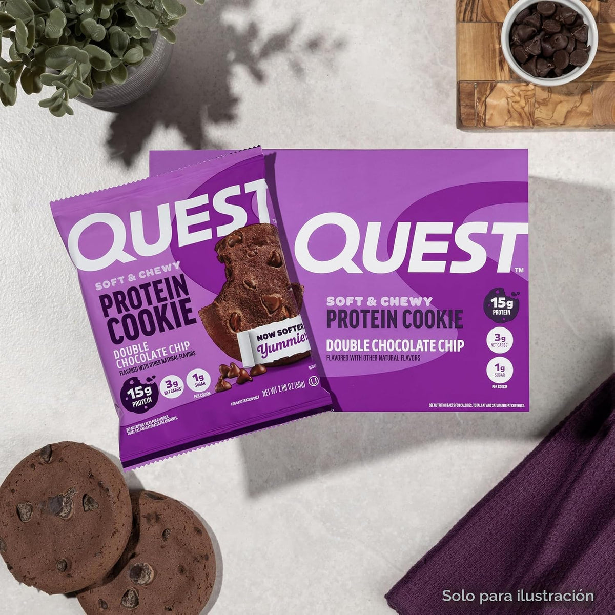 Quest Protein Cookie Mantequilla (doble chispa de chocolate) | 0.04...