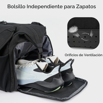 Bolsa de gimnasio Kookoomia con compartimento para zapatos y bolsil...