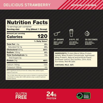 Optimum Nutrition Estándar dorado 100% Proteína de Suero de Leche e...