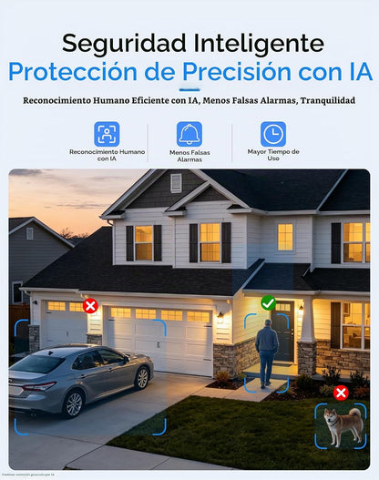AlertSine Cámaras de seguridad inalámbricas al aire libre, detecció...