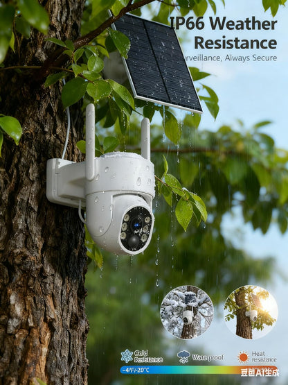Gianteye 4G LTE cámaras de seguridad solar celulares inalámbricas a...