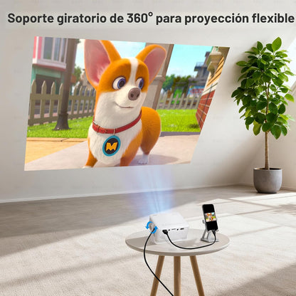 Mini proyector con WiFi y Bluetooth, proyector actualizado AKIYO 20...