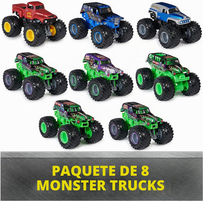 Monster Jam, Paquete de 8 camiones monstruo de Grave Digger del 40º...